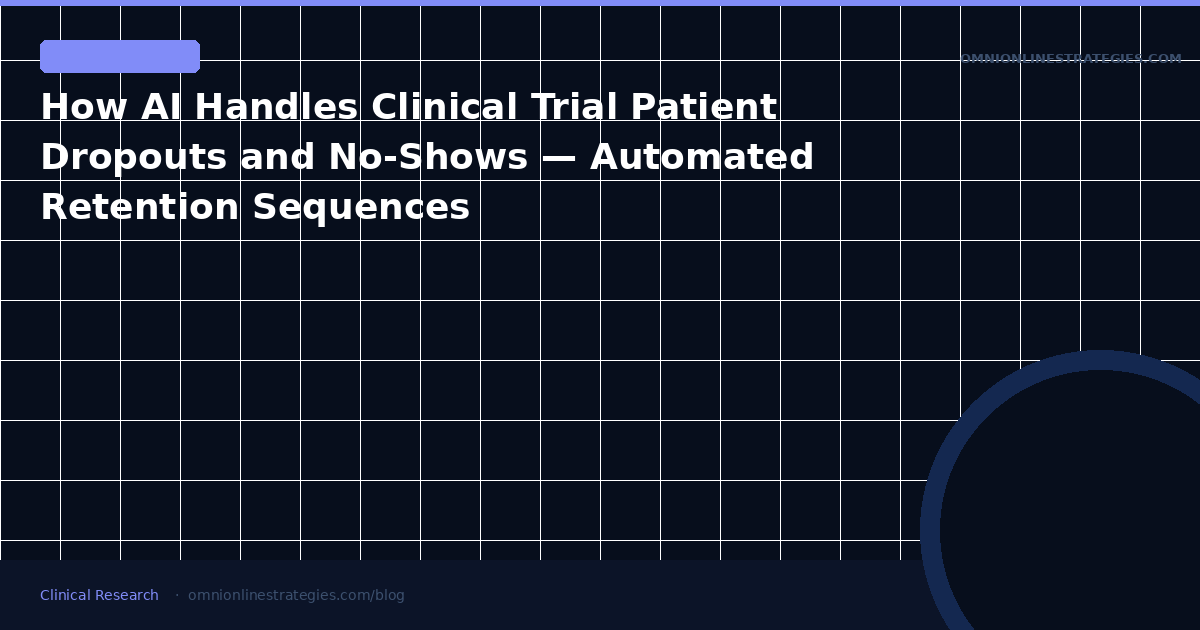 How AI Handles Clinical Trial Patient Dropouts and No-Shows — Automated Retention Sequences