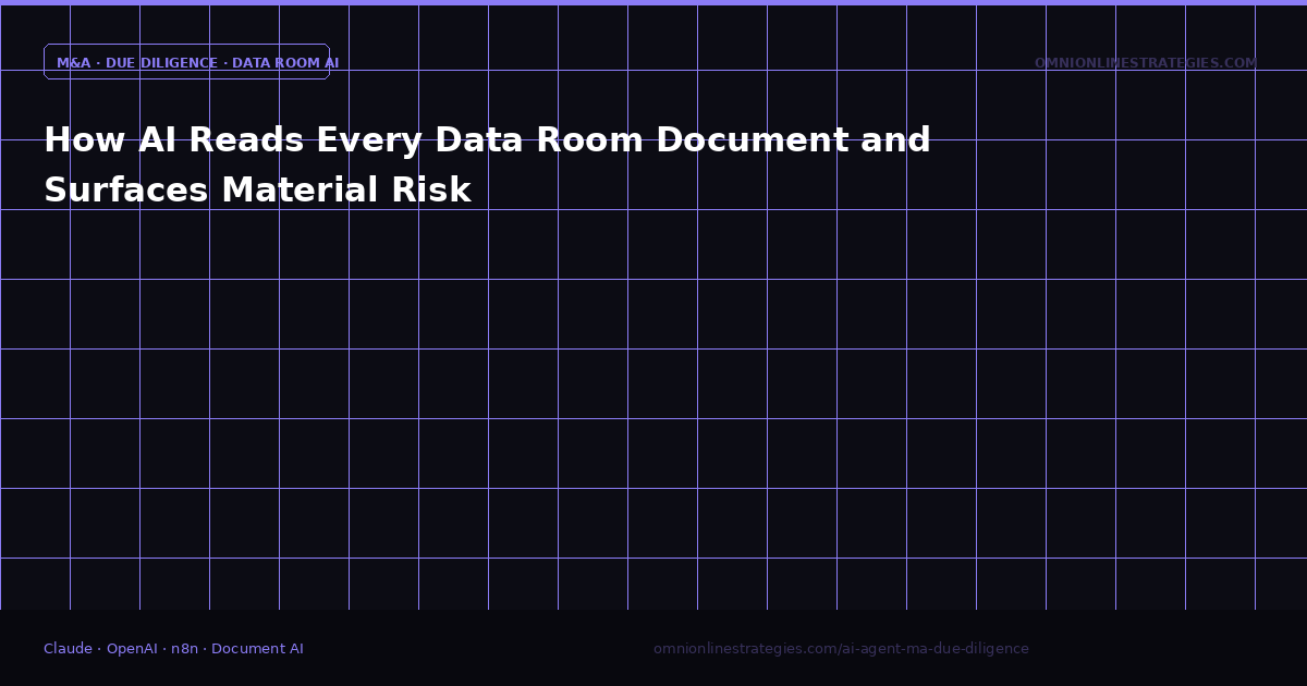 How AI Reads Every Data Room Document and Surfaces Material Risk