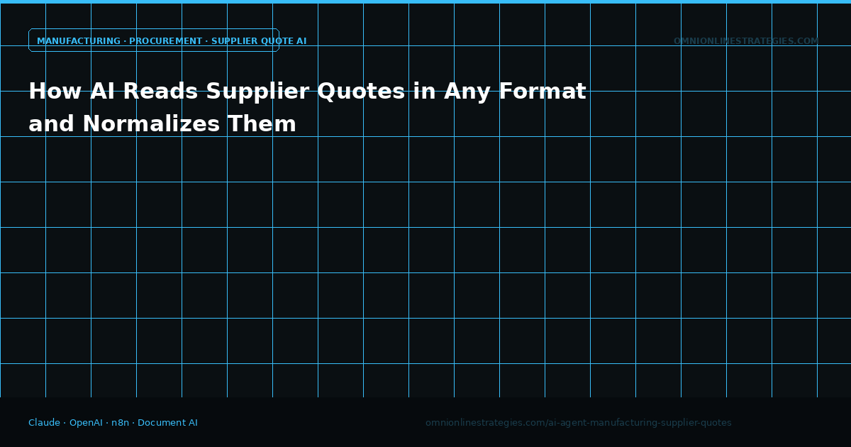 How AI Reads Supplier Quotes in Any Format and Normalizes Them