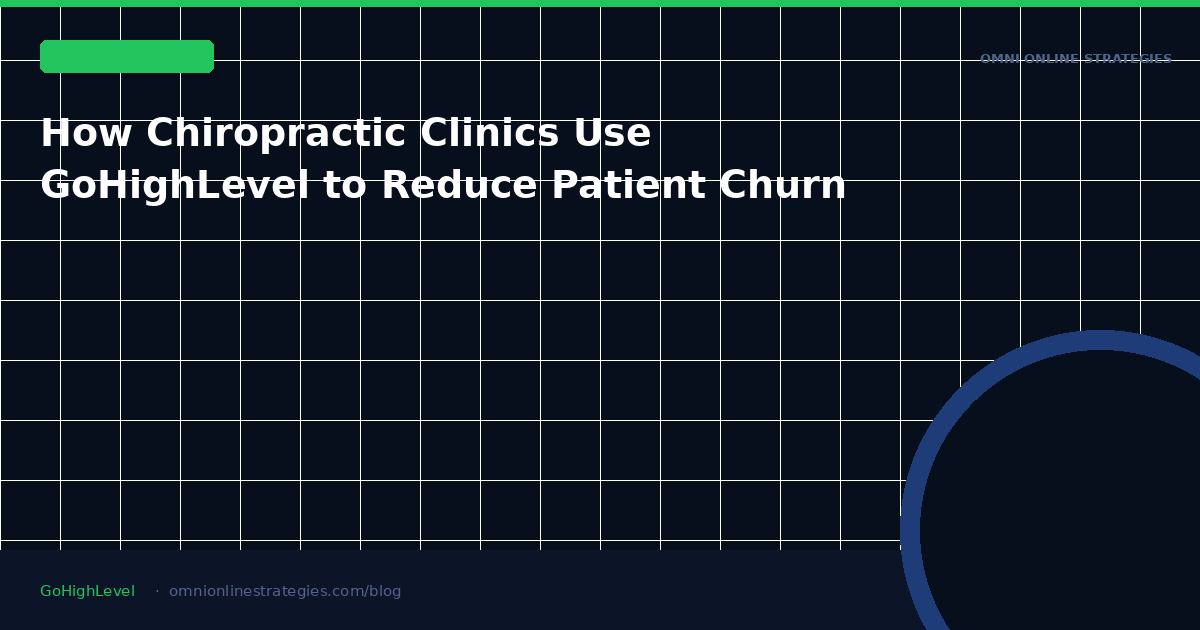 How Chiropractic Clinics Use GoHighLevel to Reduce Patient Churn With Re-Engagement Sequences