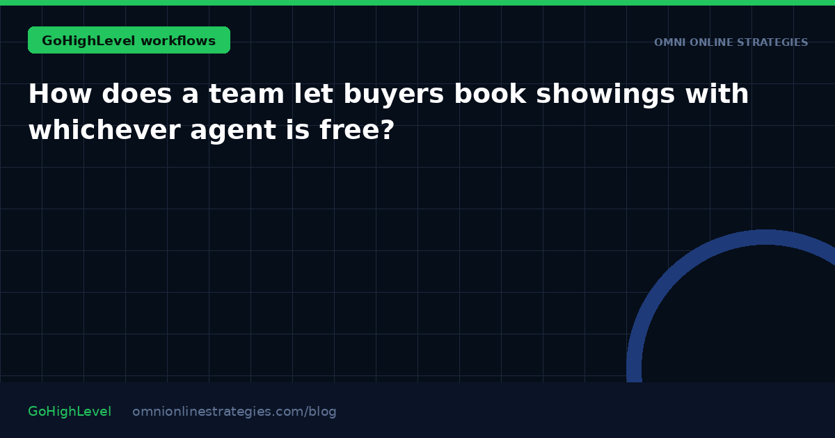 How does a team let buyers book showings with whichever agent is free?