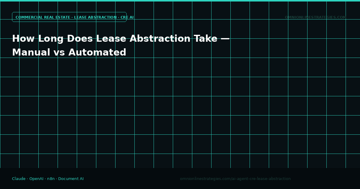 How Long Does Lease Abstraction Take — Manual vs Automated