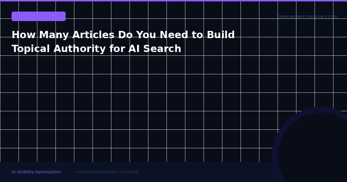How Many Articles Do You Need to Build Topical Authority for AI Search