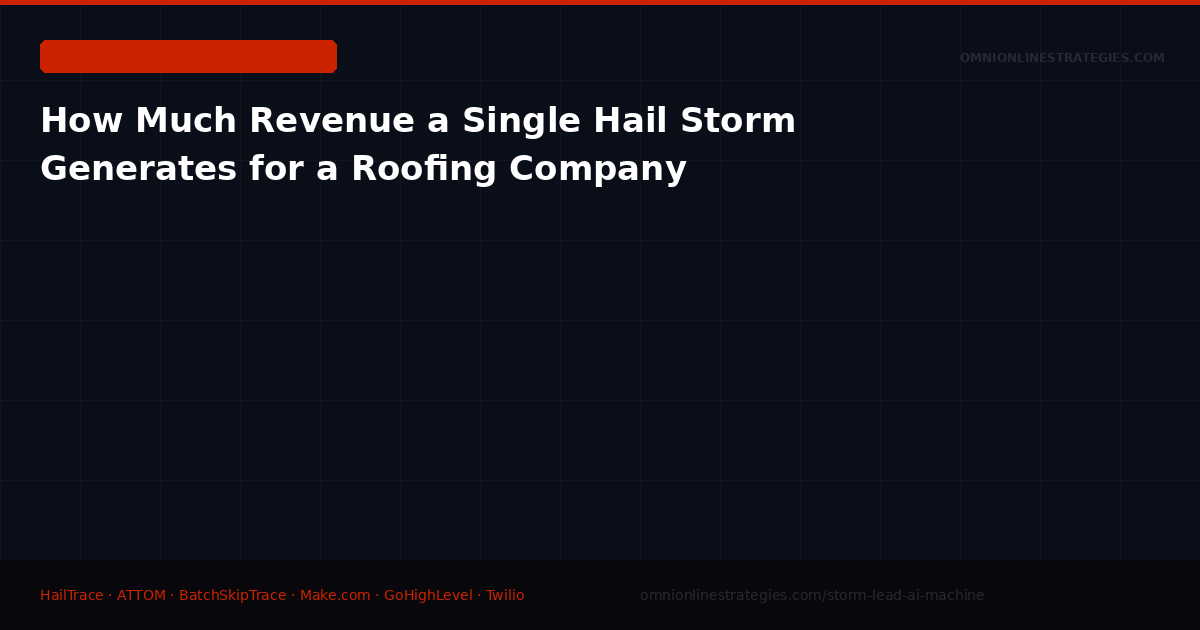 How Much Revenue a Single Hail Storm Generates for a Roofing Company
