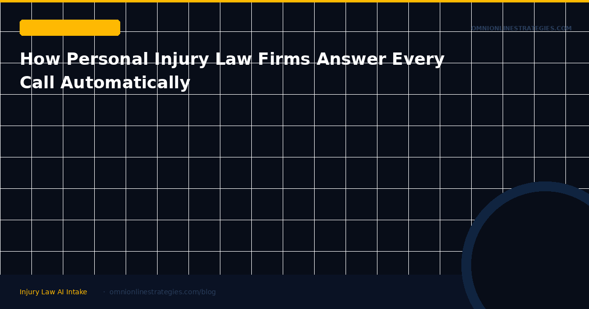 How Personal Injury Law Firms Answer Every Call Automatically