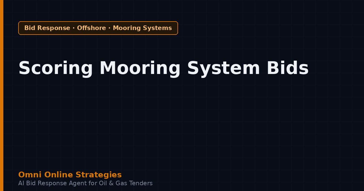 How Procurement Scores Offshore Mooring System Tenders, and Where Bids Lose Points