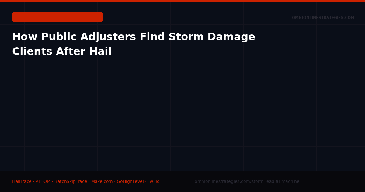 How Public Adjusters Find Storm Damage Clients After Hail Events