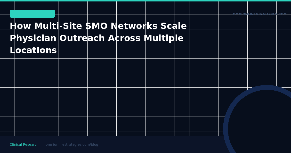 How Multi-Site SMO Networks Scale Physician Outreach Across Multiple Locations