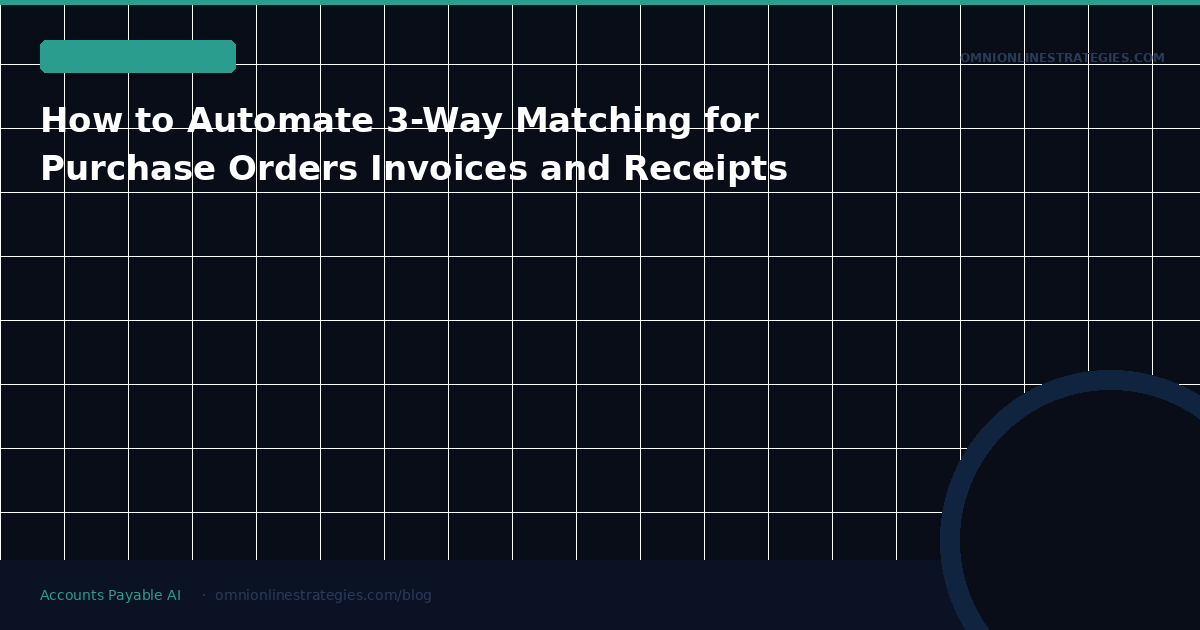 How to Automate 3-Way Matching for Purchase Orders Invoices and Receipts
