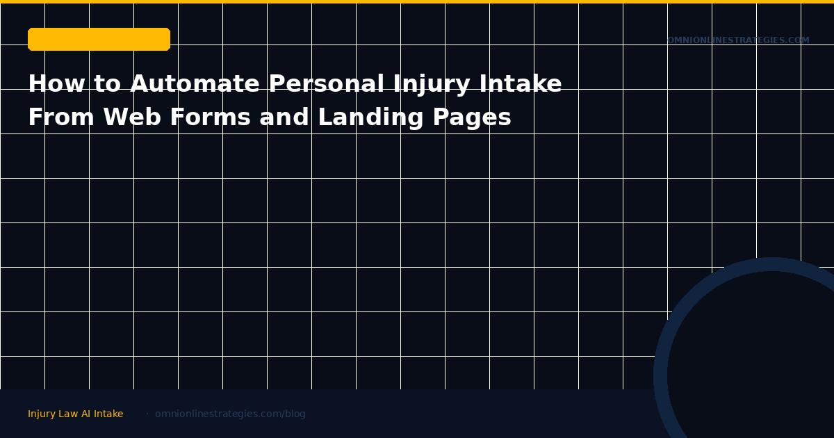How to Automate Personal Injury Intake From Web Forms and Landing Pages