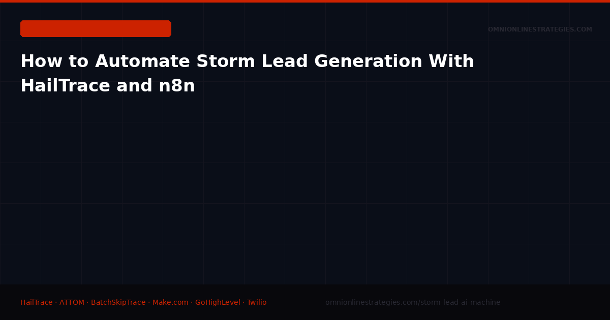 How to Automate Storm Lead Generation With HailTrace and n8n