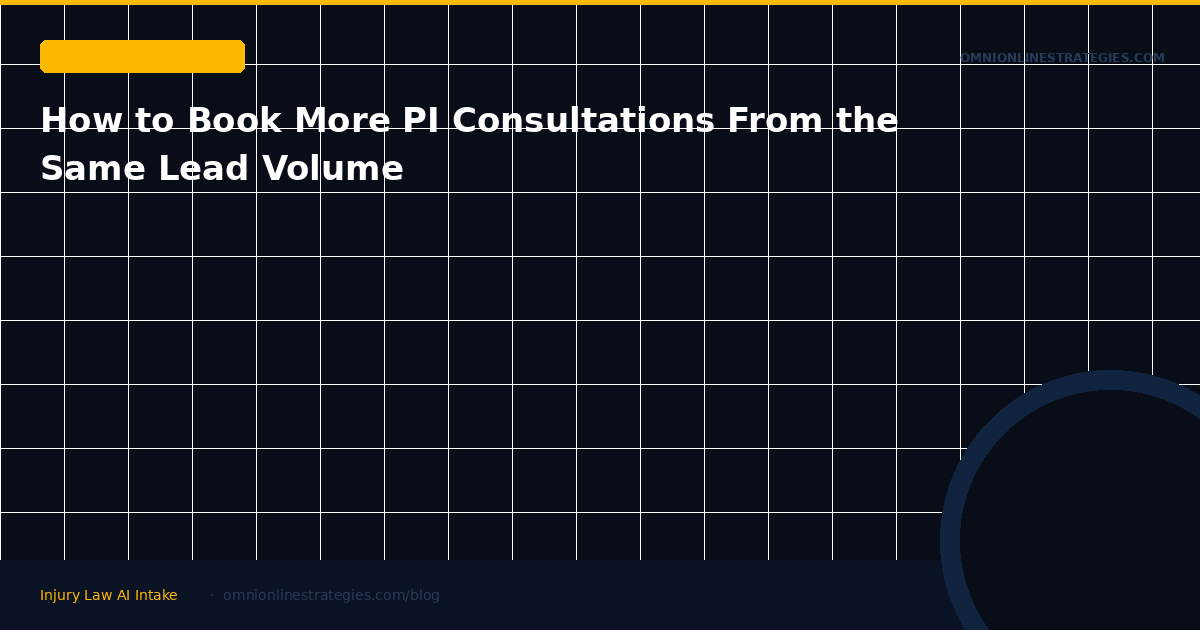 How to Book More PI Consultations From the Same Lead Volume