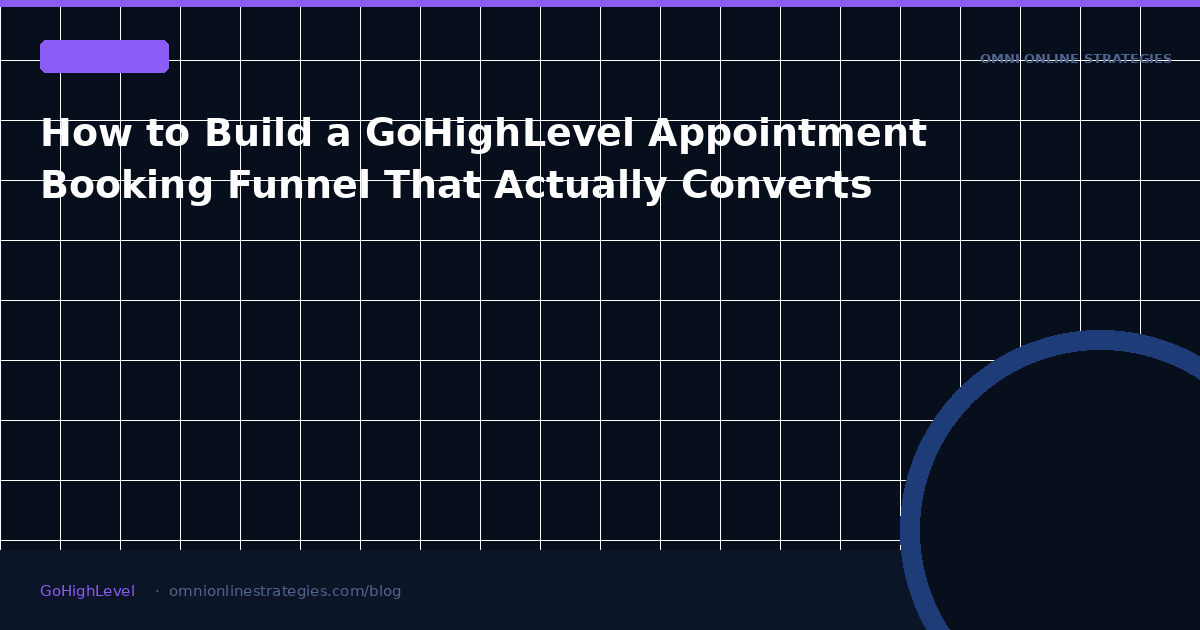 How to Build a GoHighLevel Appointment Booking Funnel That Actually Converts