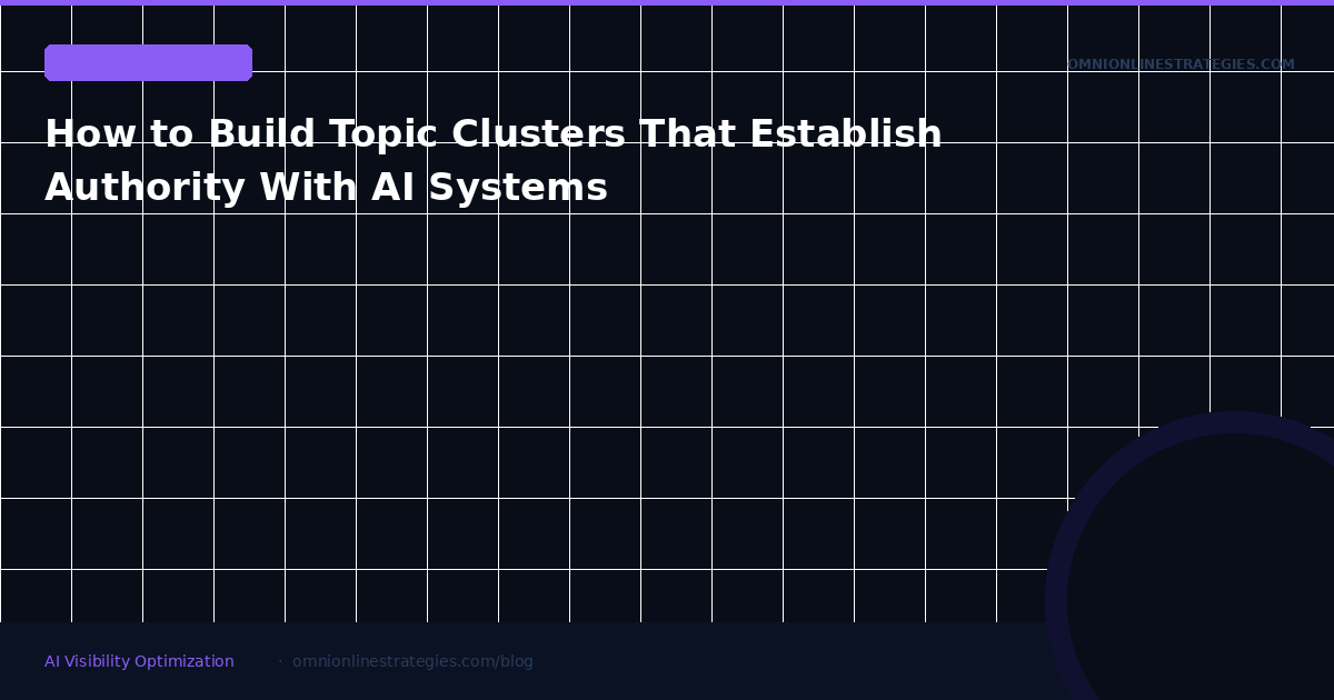 How to Build Topic Clusters That Establish Authority With AI Systems