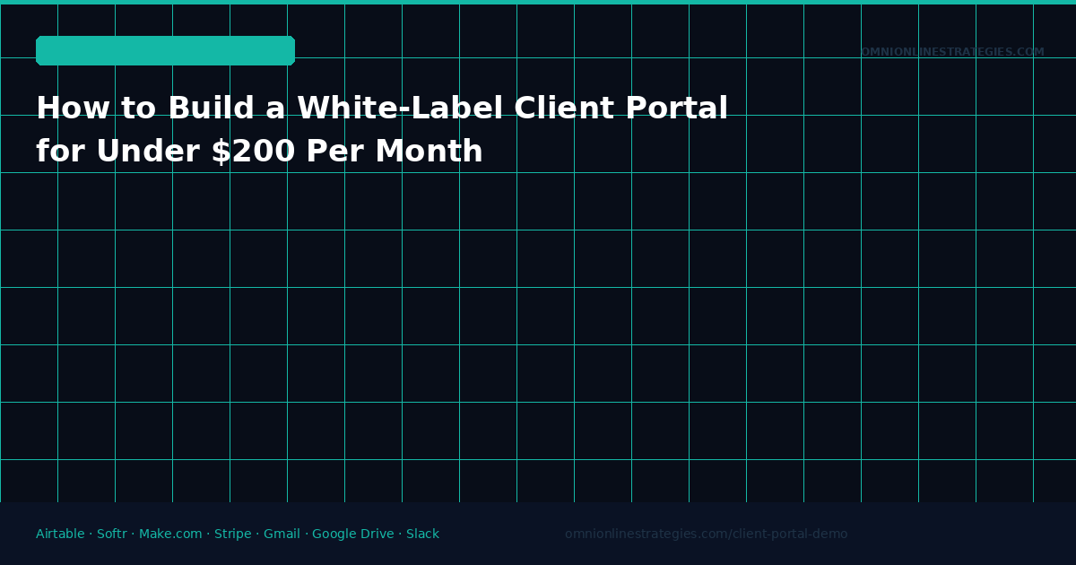 How to Build a White-Label Client Portal for Under $200 Per Month
