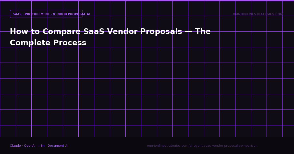 How to Compare SaaS Vendor Proposals — The Complete Process