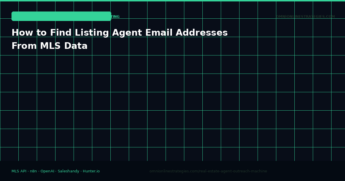 How to Find Listing Agent Email Addresses From MLS Data