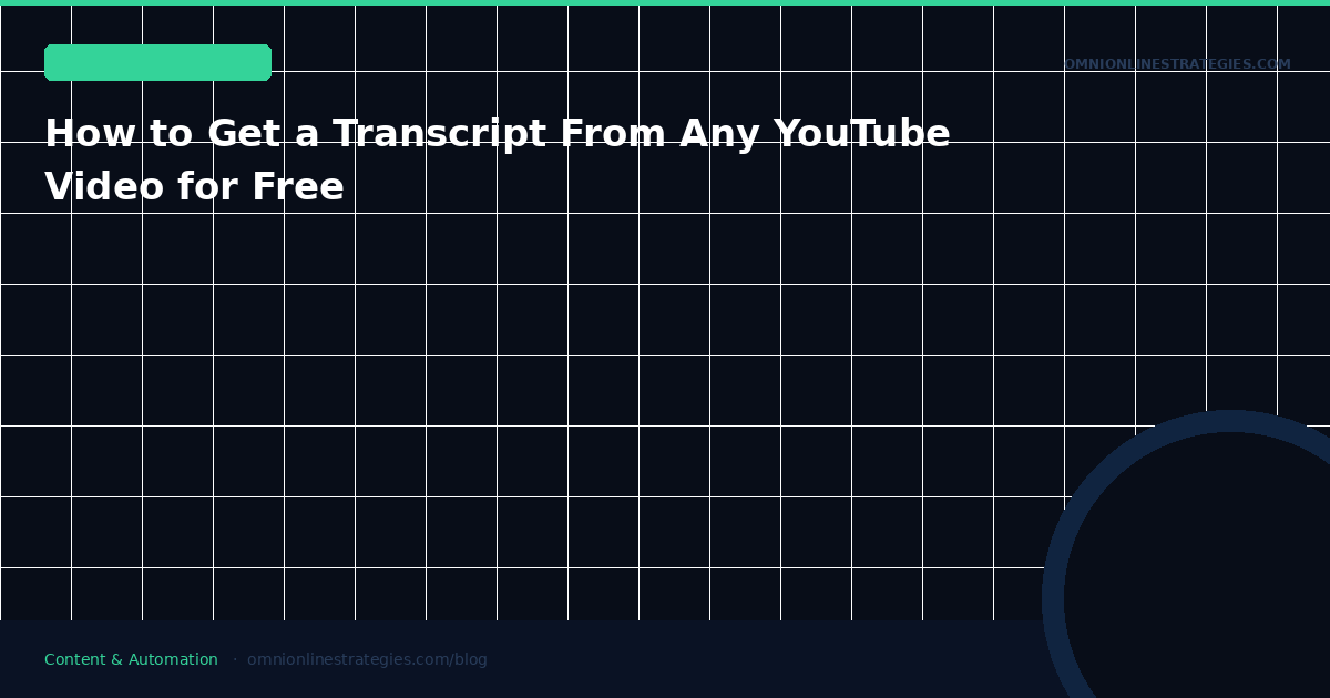 How to Get a Transcript From Any YouTube Video for Free