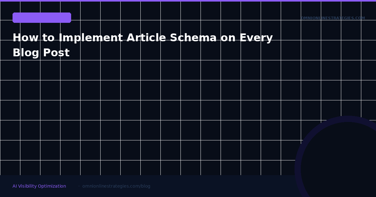 How to Implement Article Schema on Every Blog Post