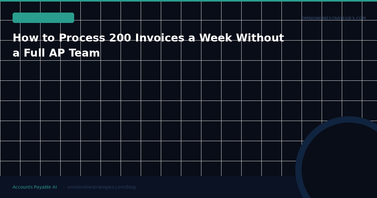 How to Process 200 Invoices a Week Without a Full AP Team