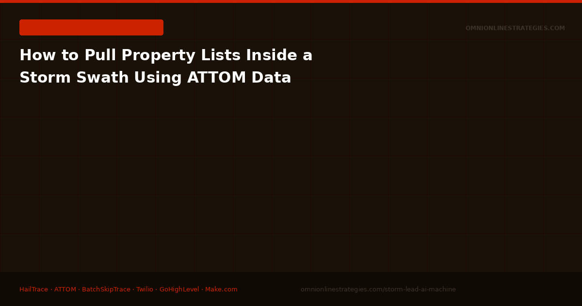 How to Pull Storm-Affected Property Lists From ATTOM Data