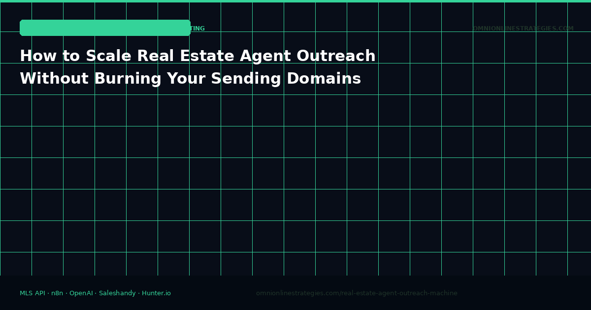 How to Scale Real Estate Agent Outreach Without Burning Your Sending Domains