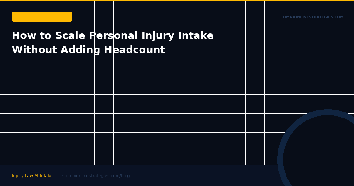 How to Scale Personal Injury Intake Without Adding Headcount