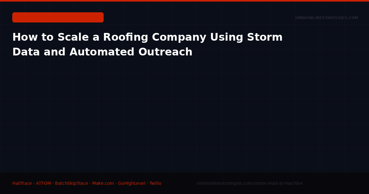 How to Scale a Roofing Company Using Storm Data and Automated Outreach