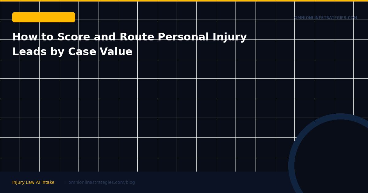 How to Score and Route Personal Injury Leads by Case Value