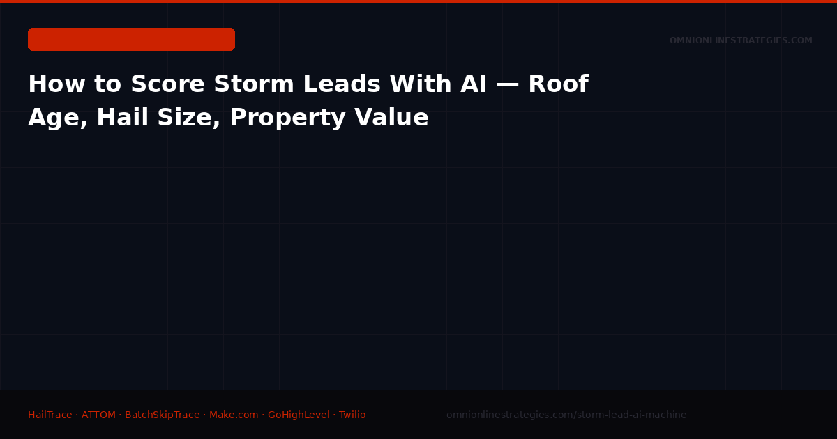 How to Score Storm Leads With AI — Roof Age, Hail Size, and Property Value