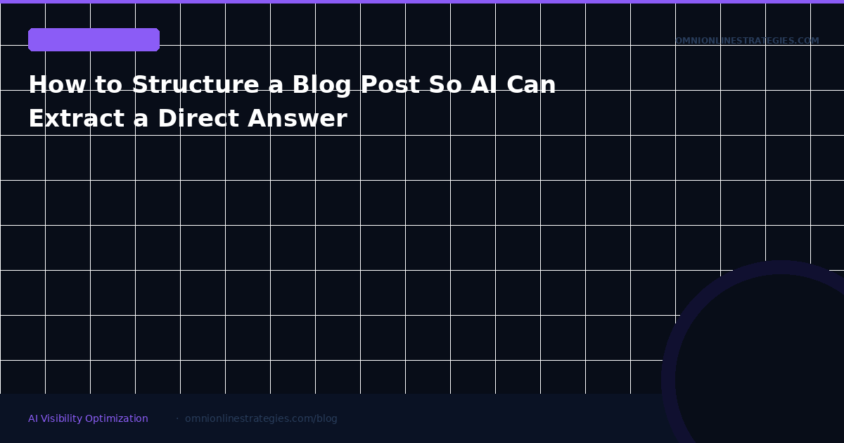 How to Structure a Blog Post So AI Can Extract a Direct Answer