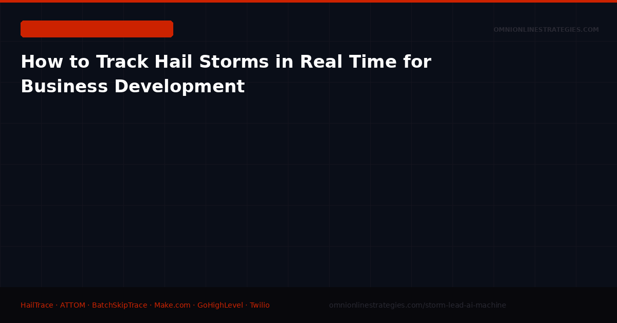 How to Track Hail Storms in Real Time for Business Development