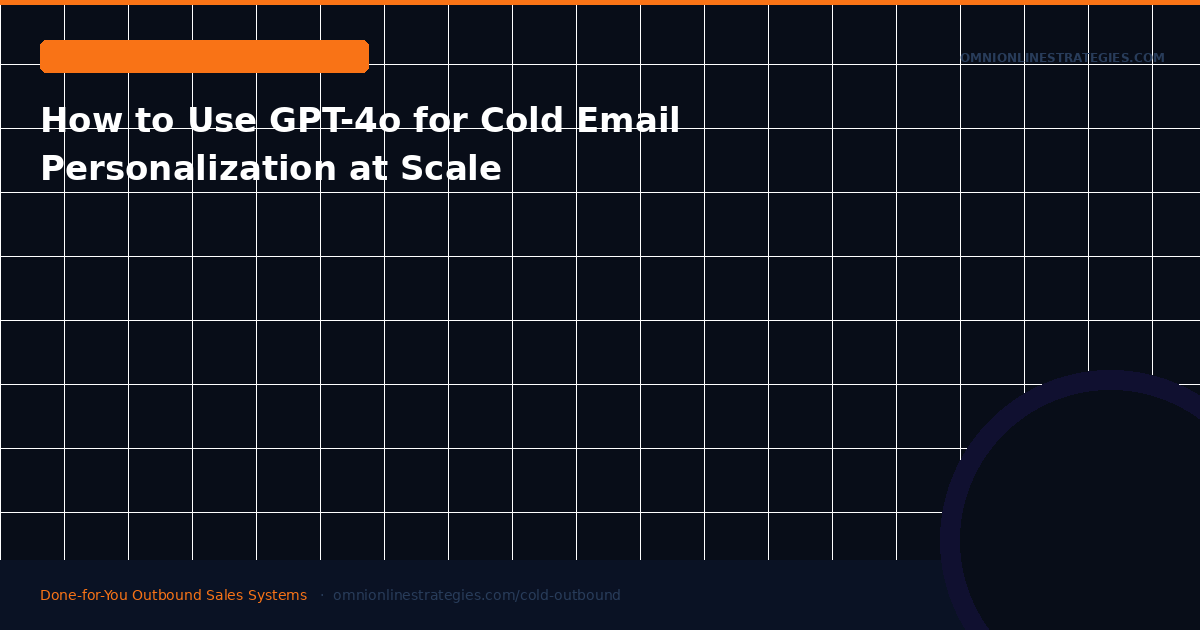 How to Use GPT-4o to Write AI-Personalized Cold Email at Scale