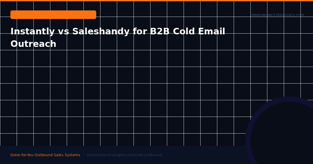 Instantly vs Saleshandy for B2B Cold Email Outreach — Which Is Better