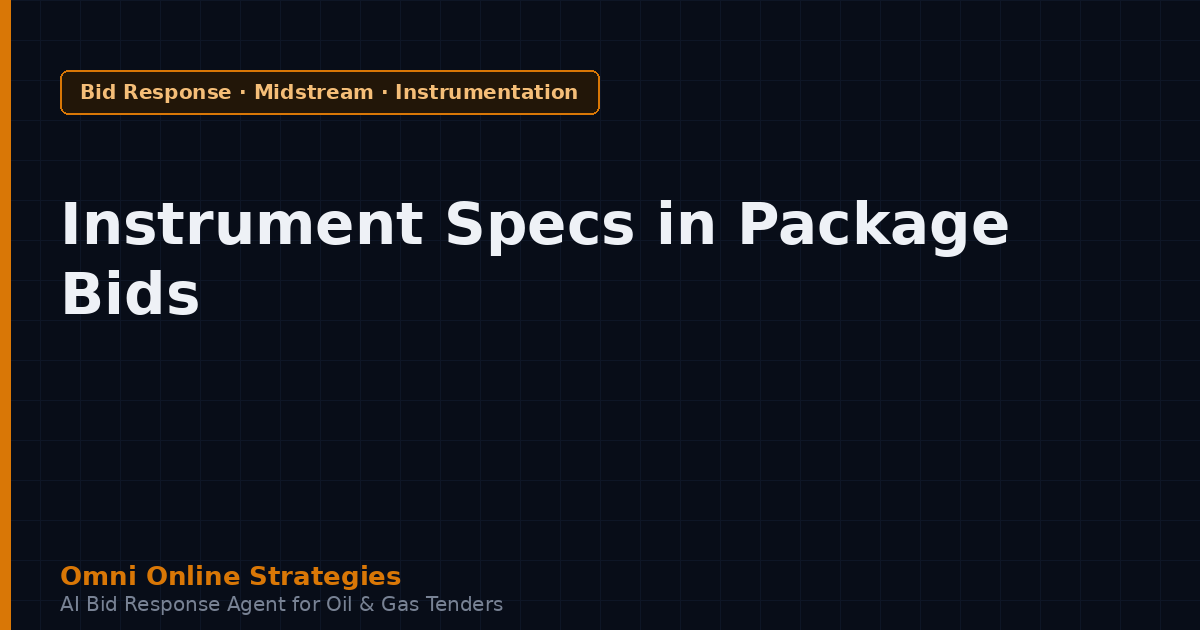 Instrumentation and Transmitter Specs in Process Package Tenders