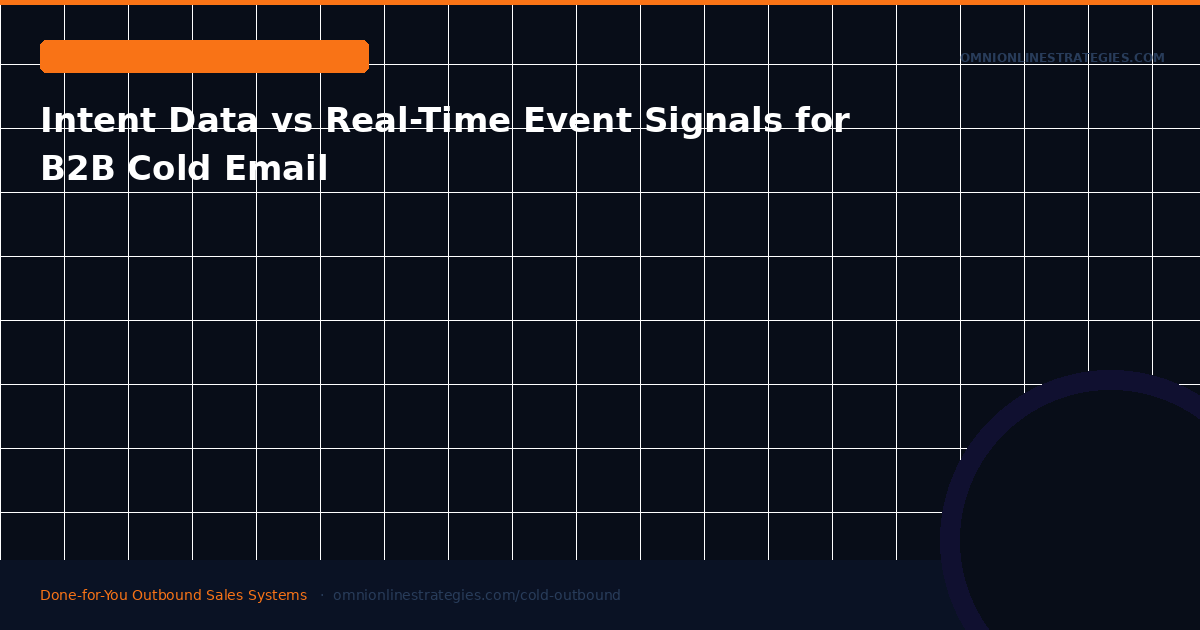 Intent Data vs Real-Time Event Signals for B2B Cold Email — Which Converts Better