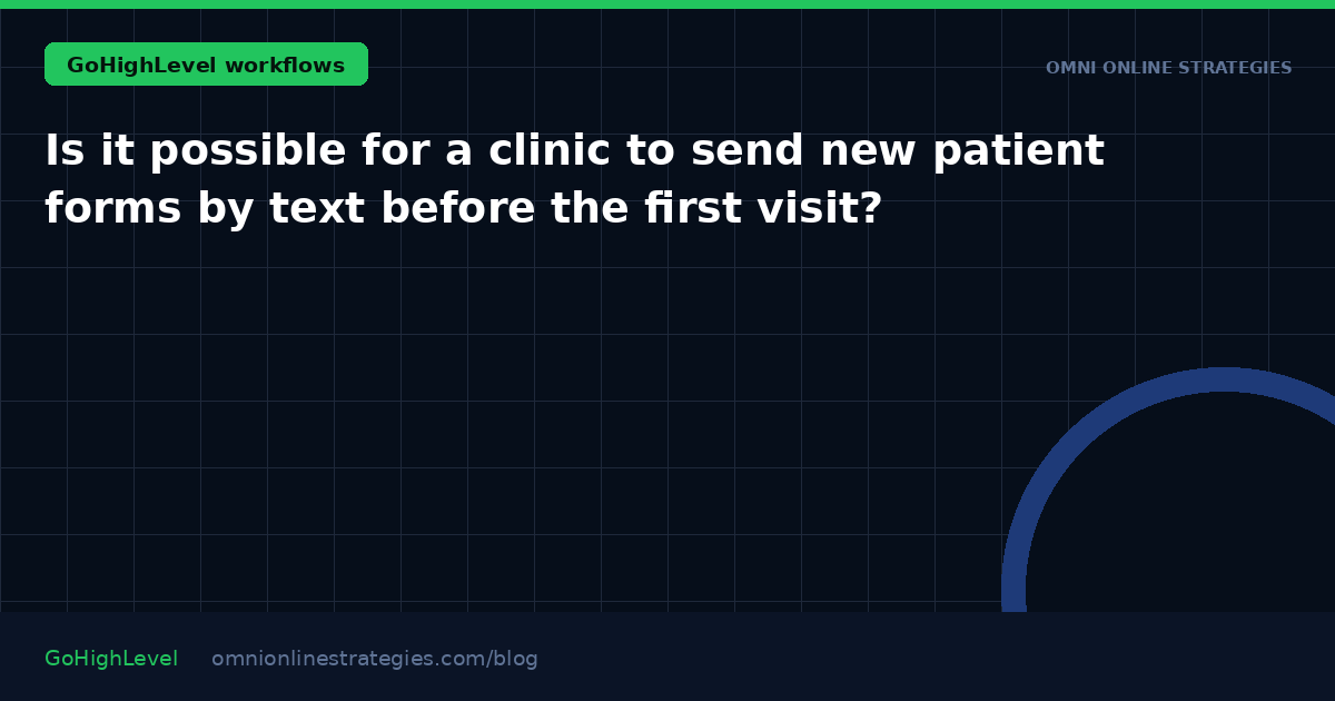 Is it possible for a clinic to send new patient forms by text before the first visit?