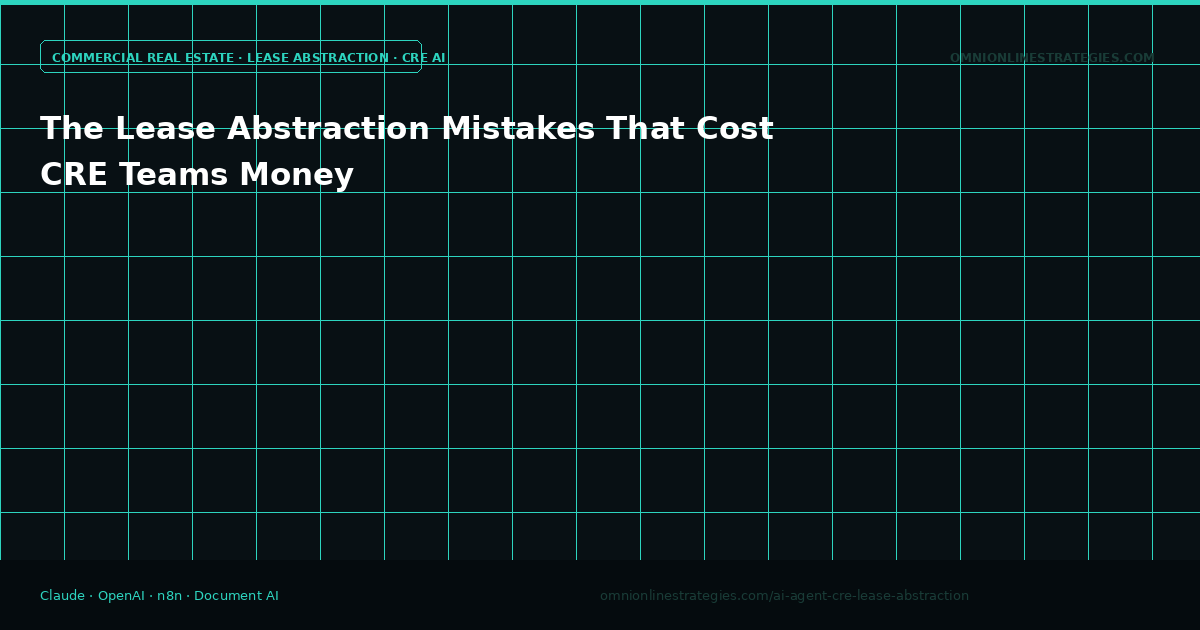 The Lease Abstraction Mistakes That Cost CRE Teams Money