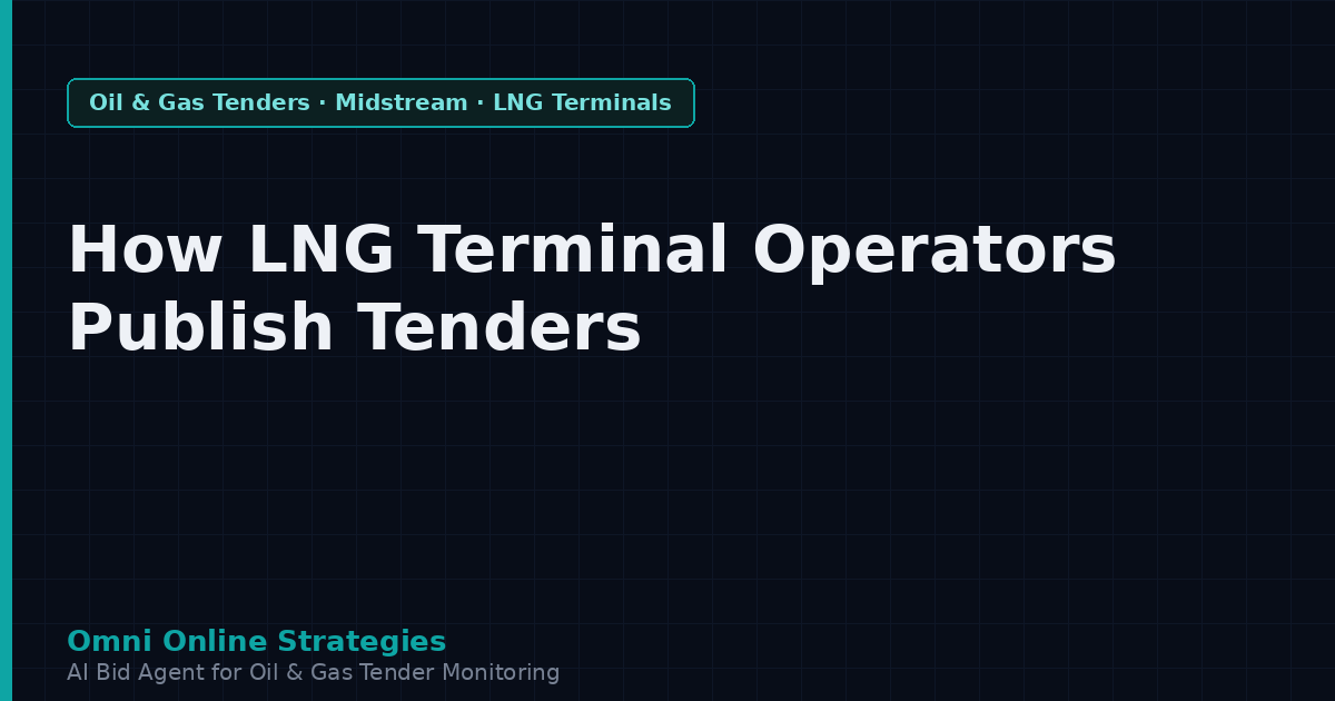 How LNG Terminal Operators Publish Equipment Tenders