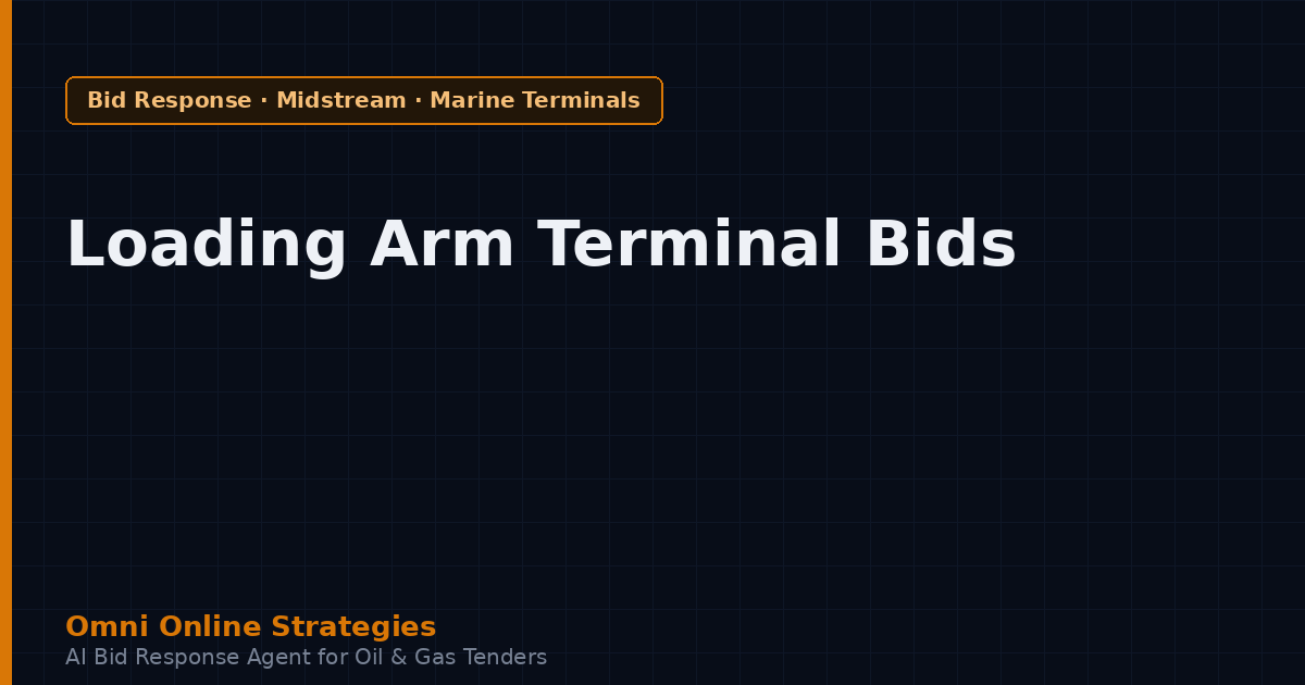 Loading Arm and Marine Terminal Equipment Tender Requirements