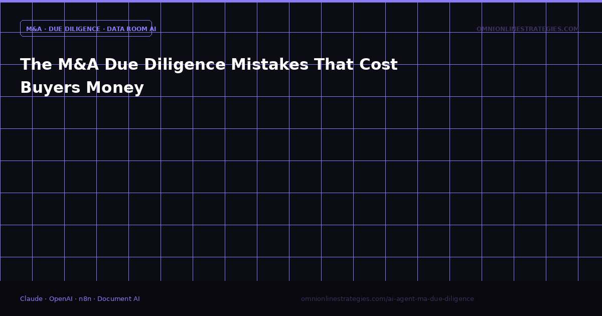 The M&A Due Diligence Mistakes That Cost Buyers Money