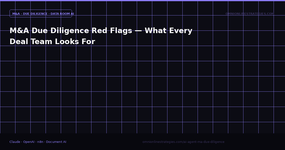 M&A Due Diligence Red Flags — What Every Deal Team Looks For