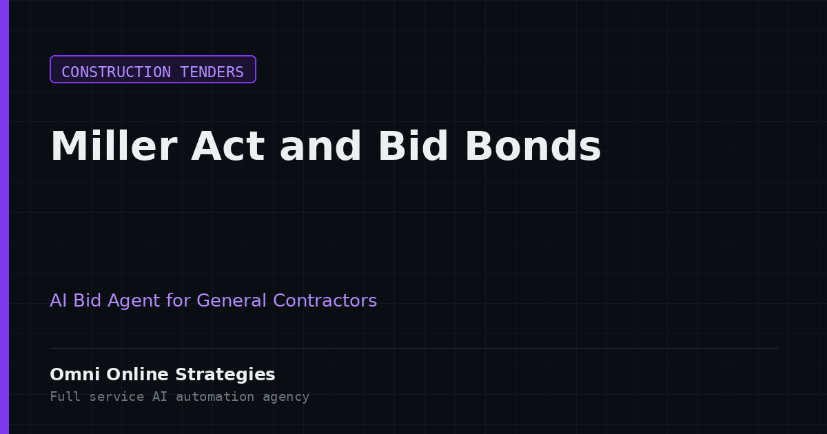Miller Act and Bid Bond Requirement Checks for Federal Building Bids, Run by an AI Agent