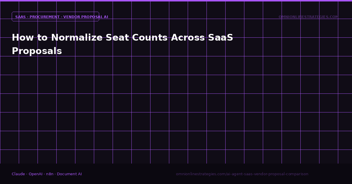 How to Normalize Seat Counts Across SaaS Proposals