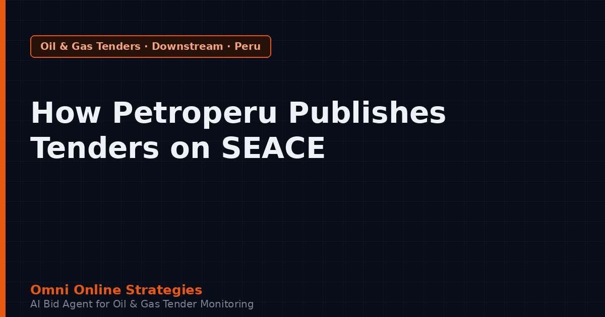 How Petroperu Publishes Equipment Tenders on SEACE