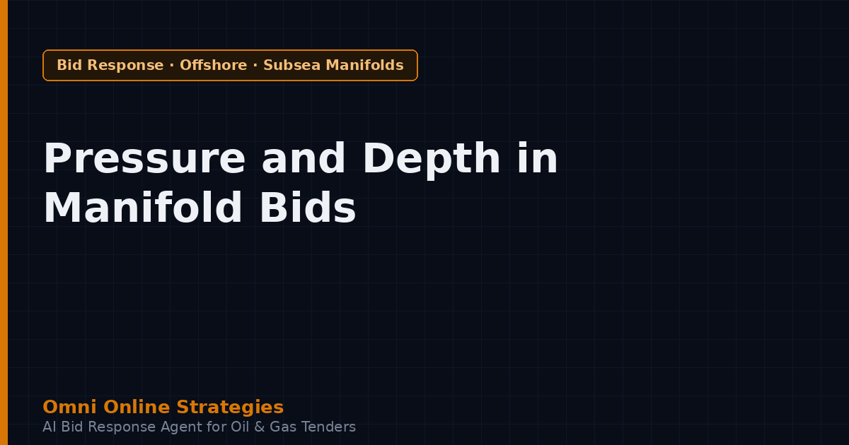 Pressure Rating and Water Depth in Subsea Manifold Tenders: The Two Numbers That Gate the Bid