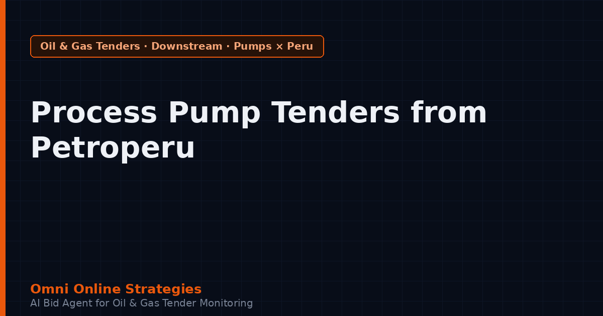 Process Pump Tenders from Petroperu