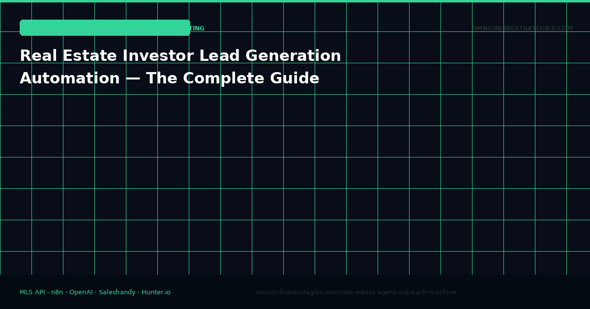 Real Estate Investor Lead Generation Automation — The Complete Guide