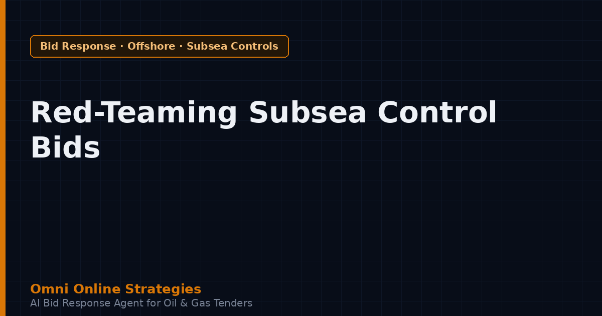 Red-Teaming a Subsea Control System Tender Response
