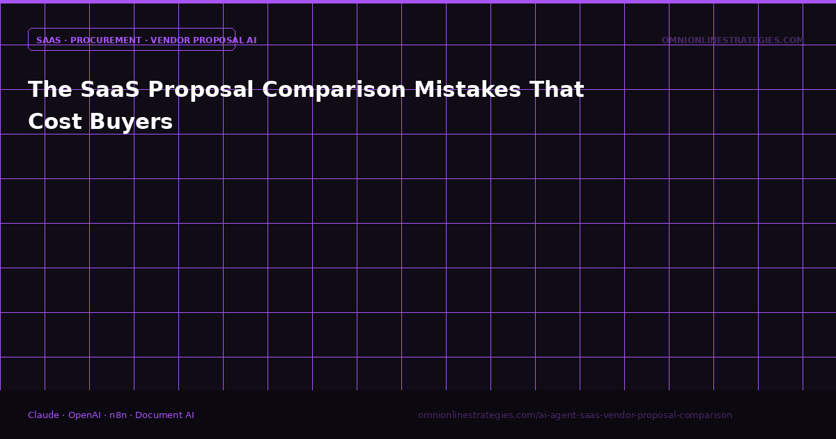 The SaaS Proposal Comparison Mistakes That Cost Buyers